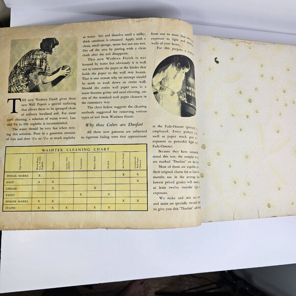 1935 Charm Wall Paper Sample Book Wallpaper Salesman Oversized Large Seattle USA - Picture 6 of 16